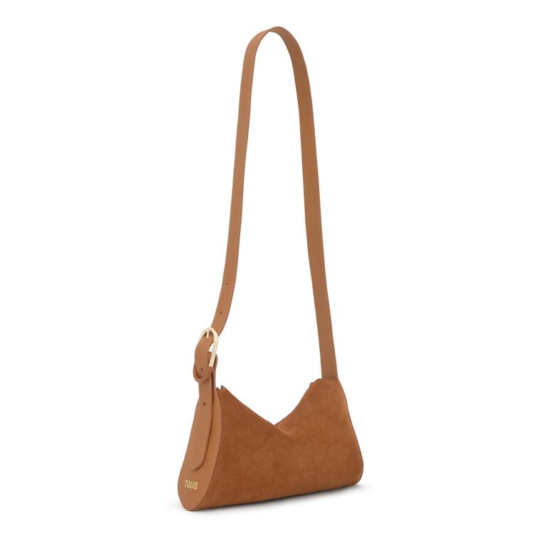 Bandolera de piel pequeña TOUS Arlette color camel