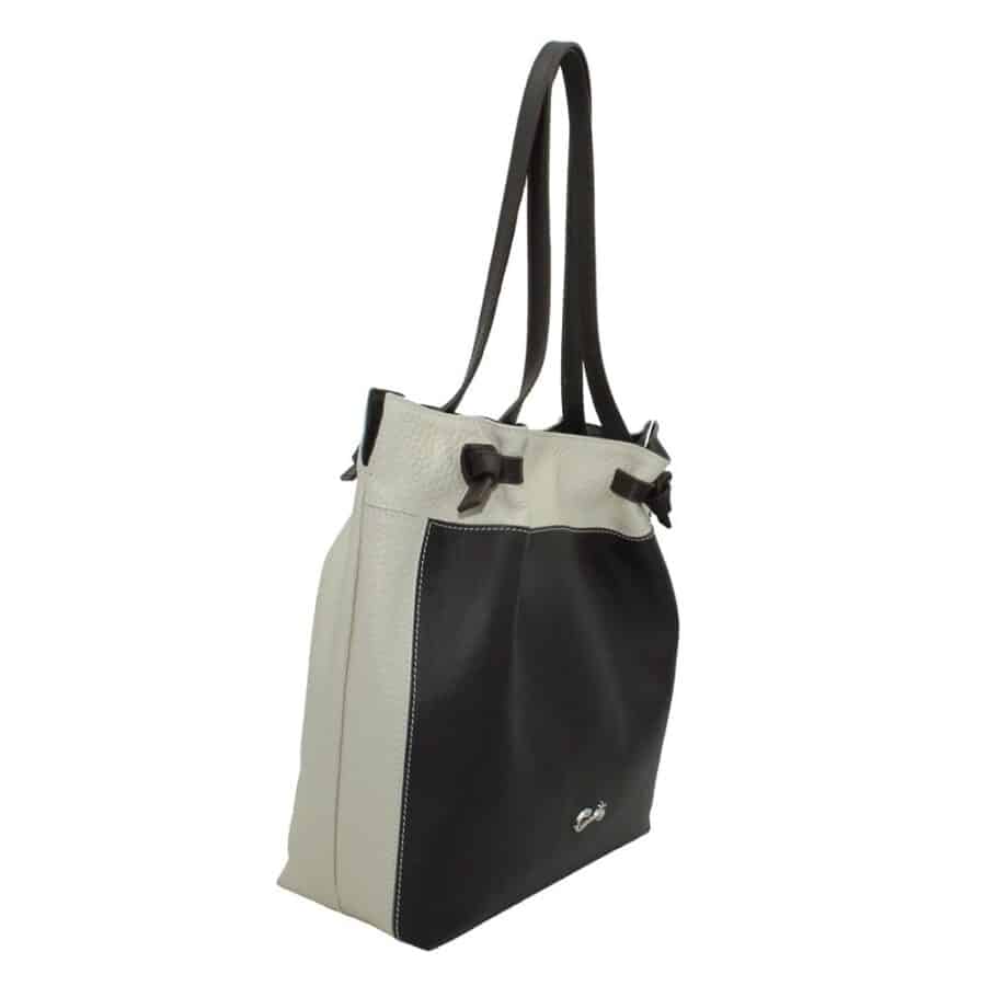 Bolso Cats Shopping Piel Burbuja Combi color nata/marrón