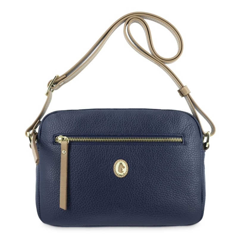 Bolso bandolera El Potro Oasis mujer en piel vacuno color azul