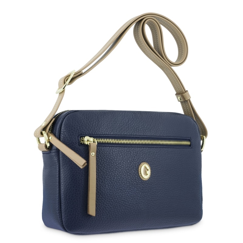 Bolso bandolera El Potro Oasis mujer en piel vacuno color azul