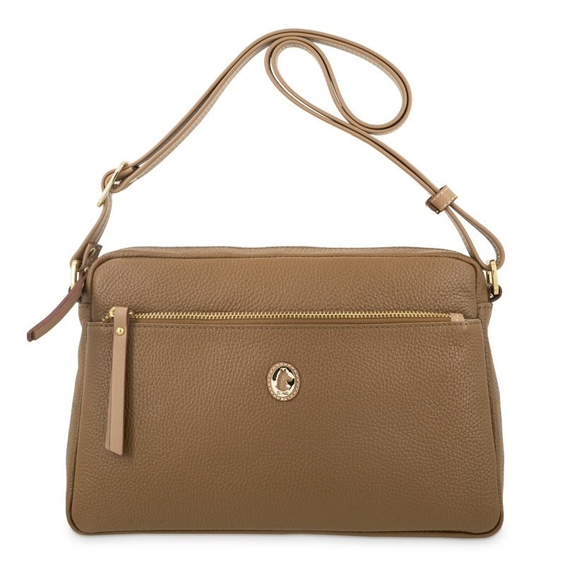 Bolso bandolera grande El Potro Oasis mujer en piel vacuno color cuero