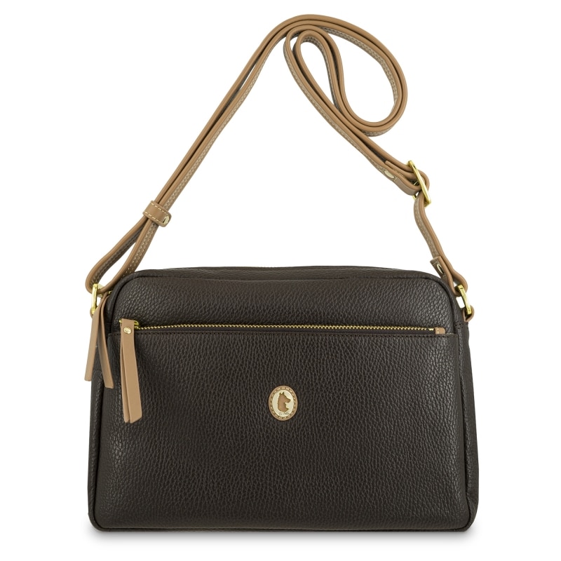 Bolso bandolera grande El Potro Oasis mujer en piel vacuno color marrón