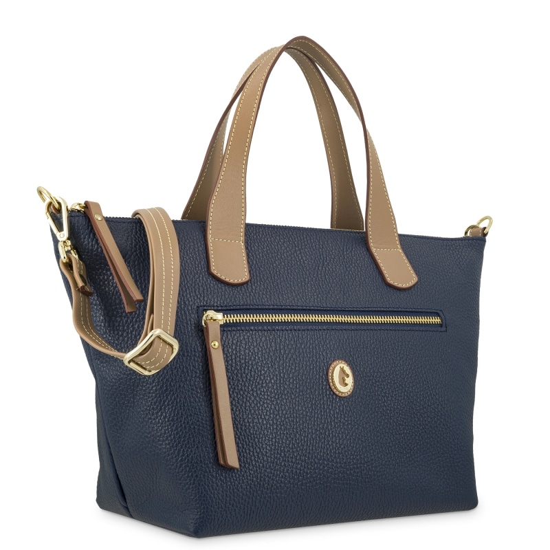 Bolso cesta bandolera El Potro Oasis mujer en piel vacuno color azul