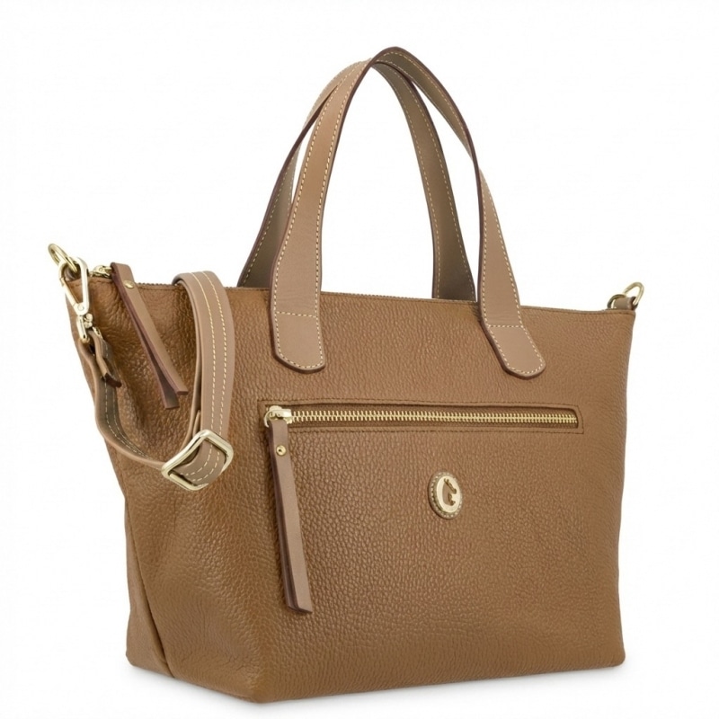 Bolso cesta bandolera El Potro Oasis mujer en piel vacuno color cuero