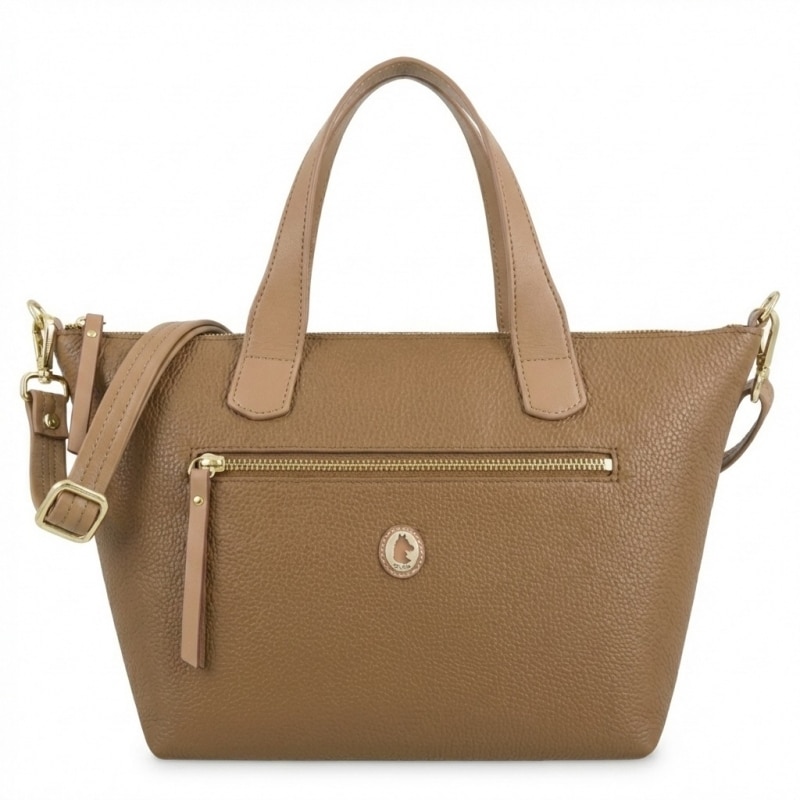 Bolso cesta bandolera El Potro Oasis mujer en piel vacuno color cuero