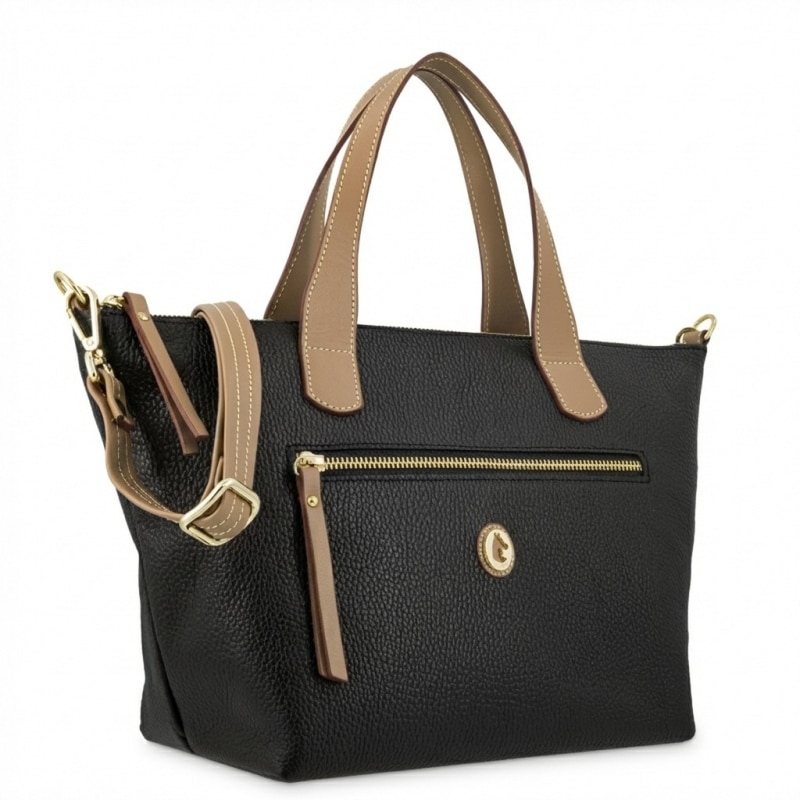Bolso cesta bandolera El Potro Oasis mujer en piel vacuno color negro