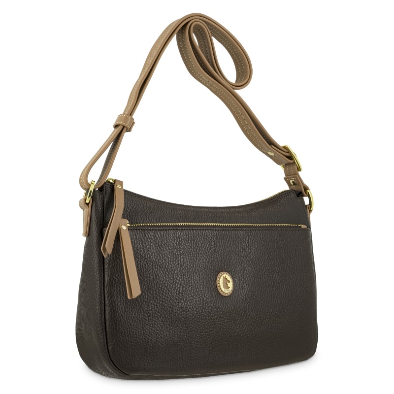 Bolso bandolera mujer El Potro Oasis en piel vacuno marrón