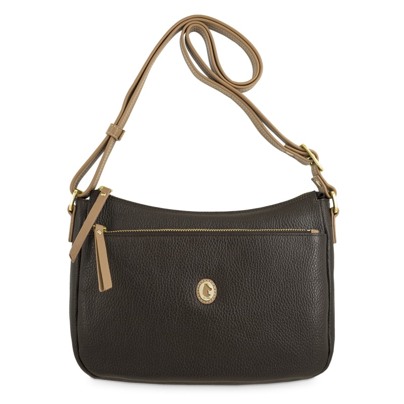Bolso bandolera mujer El Potro Oasis en piel vacuno marrón