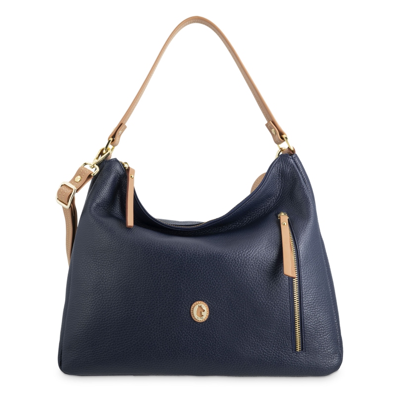 Bolso Hobo mujer El Potro Oasis en piel vacuno azul