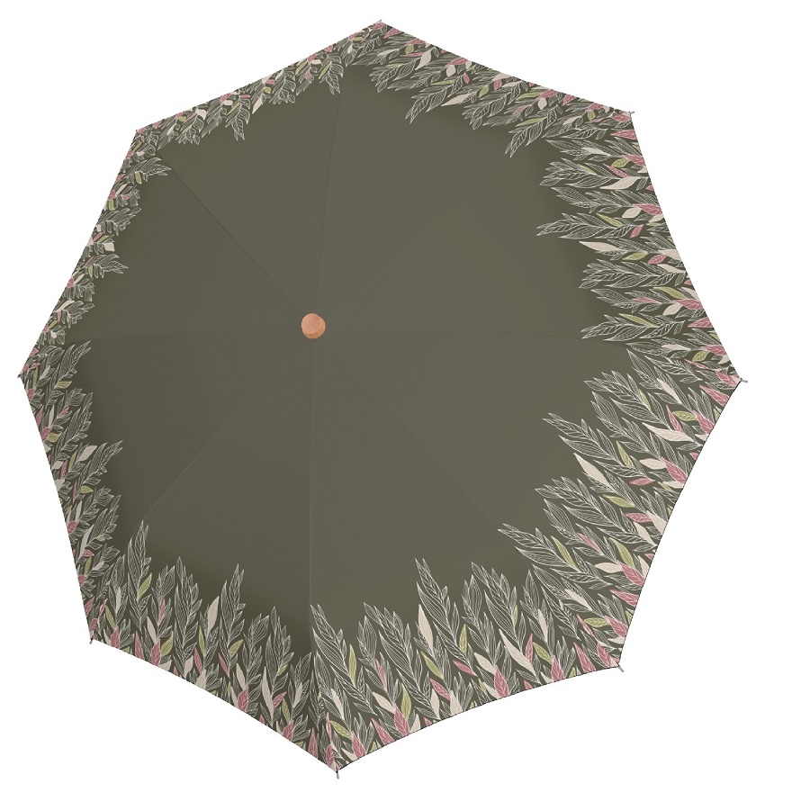 Paraguas sostenible Doppler plegable automatico nature verde hojas